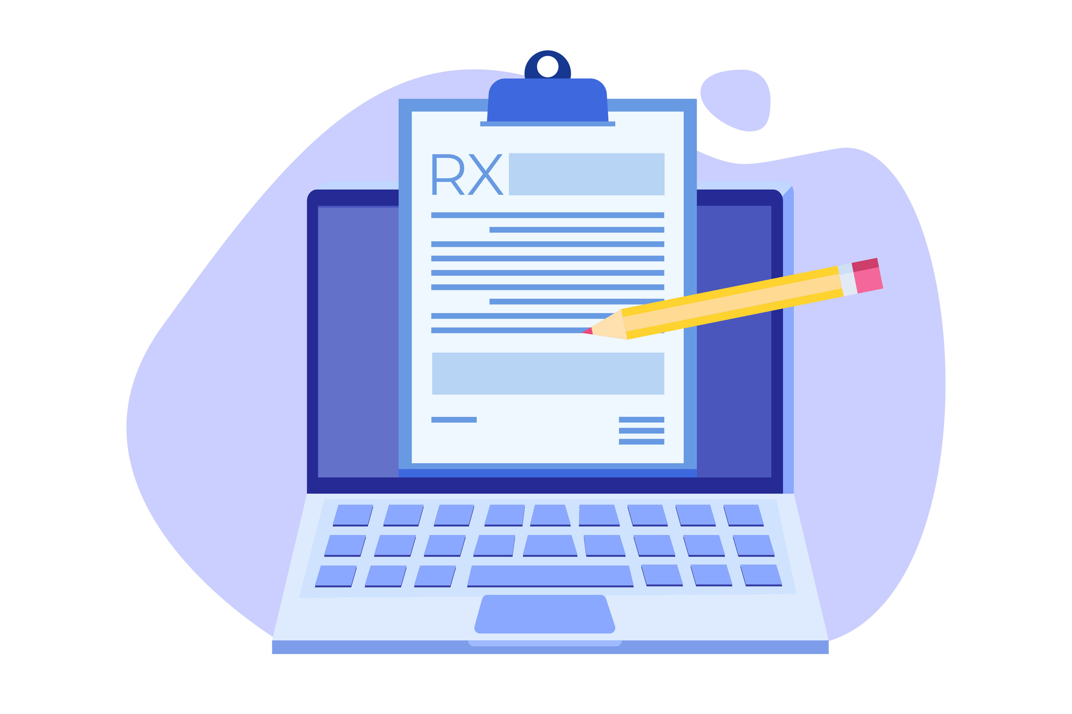 Healthcare professional working with digital patient information