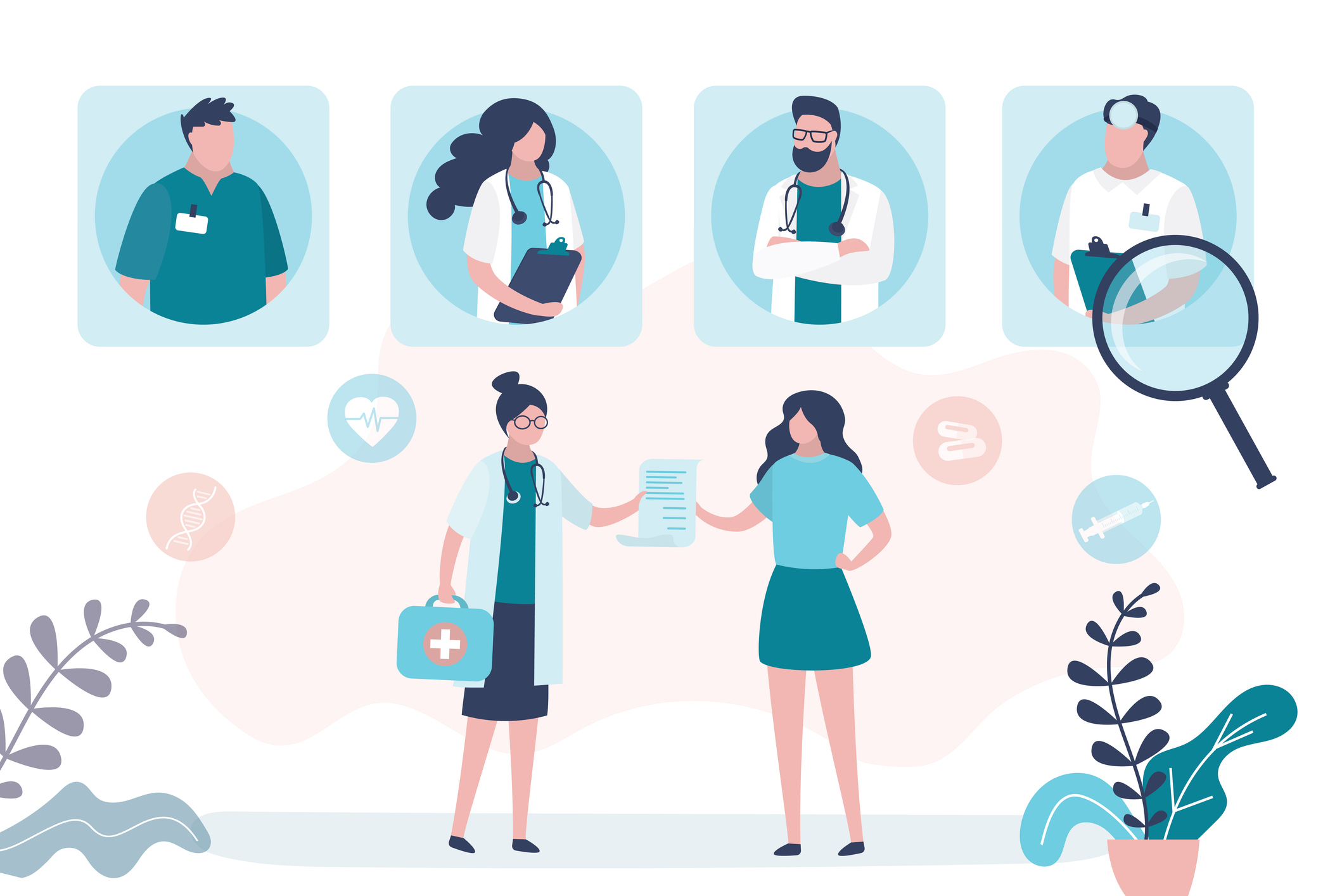 Healthcare provider supporting patient care